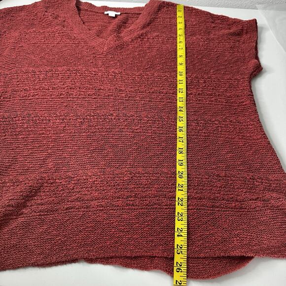 J Jill Sweater Womens 2X Knit Short Sleeve Open Knit Boxy Light Weight - Picture 9 of 10